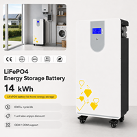 Batería de Litio LiFePO4 de 14kWh para Sistemas de Almacenamiento de Energía Solar Doméstica, 6000+ Ciclos, LCD, BMS, RS485, CAN, para Sistemas de Respaldo