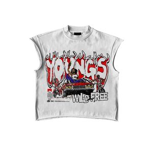 T-shirt pour homme 100% coton, poids lourd, délavage à la pierre, coupe classique, 300 GSM, personnalisable avec logo, impression sérigraphique/DTG - Product Image 5