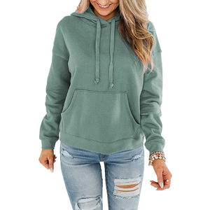 Sudadera con capucha Puff Print West para mujer, color rosa, modelo Must Again, corte holgado, sudaderas tipo pullover - Product Image 1