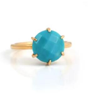 Bague Chrétienne Minimaliste Plaqué Or 18K avec Quartz Rose Naturel Sertie Clos, Bijou Tendance Unisexe pour Usage Quotidien, en Argent 925 - Product Image 2