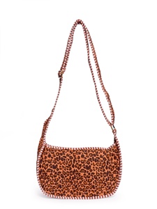 Niharo N-VB-14 Großhandel Gesteppte Baumwoll-Umhängetasche mit Leopardenmuster für Damen Hobo Schultertasche mit Verstellbarem Riemen und Gestreiftem Paspel - Product Image 1