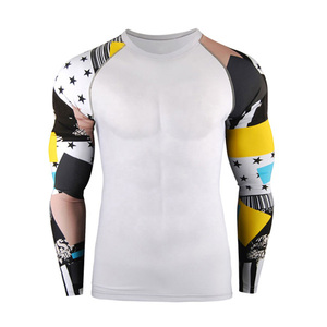 Men Long Sleeve <b>Compression</b> <b>Shirt</b> Sublimation Printed Spandex Polyester Quick Dry Rash Guard Sport Top Full Sleeve - Product Image 4