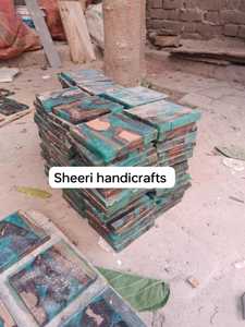 Posavasos acrílicos personalizados hechos a mano, manteles individuales finos cuadrados redondos naturales de resina de hueso de madera - Product Image 6