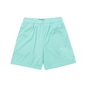 Shorts de sport décontractés pour hommes, noirs, en mesh, avec logo sur le devant, éco-responsables, taille élastique, respirants - Product Image 3