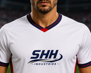 ชุดยูนิฟอร์มฟุตบอลชายแบบกำหนดเอง เสื้อเจอร์ซีย์ กางเกงขาสั้น ระบายอากาศ แห้งเร็ว พิมพ์ลายแบบรีดร้อน โพลีเอสเตอร์ 100% สำหรับฤดูร้อน แบบ 3 มิติ - Product Image 3