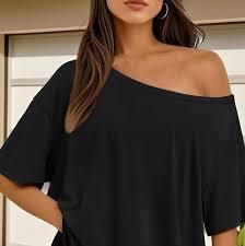 Camiseta de Terciopelo con Estampado Digital STELLAR para Mujer, Cuello Redondo, Manga Corta, Corte Holgado, Estilo Casual Moderno de Verano, Color Sólido - Product Image 3