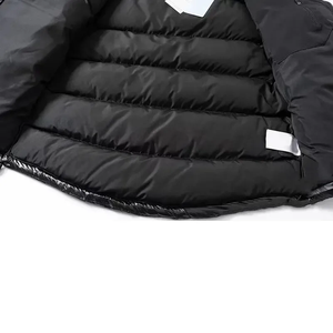 Chaqueta de Hombre para Invierno 2026, Ecológica, Casual, Acolchada, de Nailon, con Cierre Frontal, Logotipo y Cuello Alto Grueso - Product Image 4