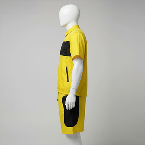 Custom Summer Men's Short <b>Set</b> Two Pieces Hoodie Jacket and Shorts <b>Set</b> Nylon Windbreaker Tracksuits cotton Breathable - Product Image 5