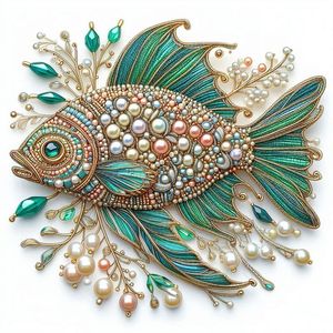 Broche de Lujo Bordado a Mano con Cuentas, Estilo Vintage, Pin de Solapa de Moda - Product Image 5