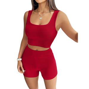 Conjunto de Yoga OEM de Nylon y Spandex de Alta Elasticidad para Ropa Deportiva Transpirable con Sensación de Segunda Piel, 4 Piezas, Sujetador Deportivo Sólido con Diseño Trenzado - Product Image 4