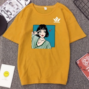 เสื้อยืดกราฟิกตัวอักษรสำหรับผู้หญิง แขนสั้น คอกลม ผ้าฝ้าย 100% ทรงปกติ ระบายอากาศได้ดี เสื้อยืดลำลองใส่ได้ทุกวัน - Product Image 4