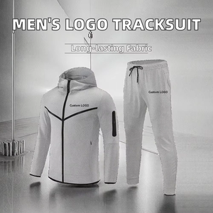 Ensemble de survêtement pour homme, personnalisable, en tissu technique polaire coupe-vent, chaud et élastique, pour le jogging, la remise en forme et l'entraînement - Product Image 2