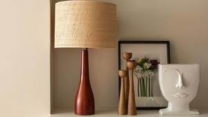Wooden Candlestick Stand With Irregular Pattern <b>Tapered</b> Shape Home Decorative Tabletop Accent For Christmas Home Deco By UO - Product Image 4