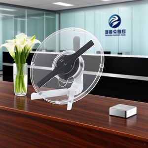 Ventilateur holographique 3D de 9,9 pouces avec 266 LED, WiFi, application, télécommande Bluetooth, affichage holographique portable avec housse de protection - Product Image 3