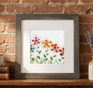 <b>Picture</b> <b>Frame</b> with Mat Handcrafted Rounded Corner Horizontal or Vertical Wall Mounting <b>Rustic</b> Brown <b>Frame</b> farmhouse style - Product Image 3