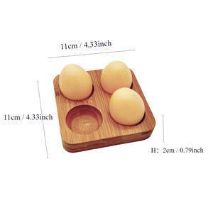 Lavie Creations Wooden <b>Egg</b> Rack 6 Holes for Storage Display <b>Eco</b>-Friendly Kitchen <b>Egg</b> Holder Natural Finish Manual Use Dishwasher - Product Image 4