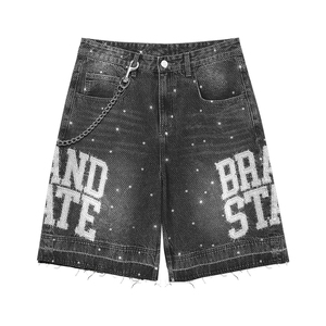 Ensemble streetwear 2 pièces pour homme 2026 : T-shirt graphique oversize et short en jean décontracté imprimé vintage, style hip-hop - Product Image 6