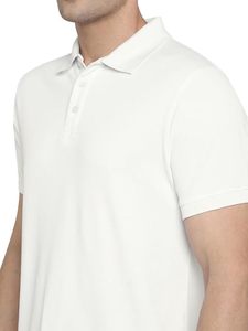 เสื้อโปโลชายสีขาวผ้าฝ้าย 100% ปักโลโก้ได้ตามสั่ง แขนสั้น ผู้ผลิต OEM - Product Image 1