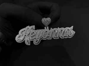 Colgante de Lujo Hip Hop Personalizado con Moissanita VVS, Chapado en Oro de 18K, con Letra Inicial y Dije de Estrella, Plata 925, Certificado GCI IDGL - Product Image 2