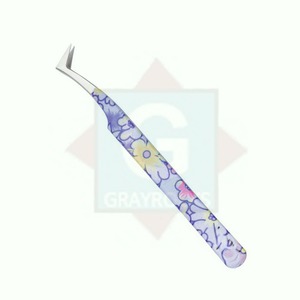 Pince à épiler à pointe en fibre pour extensions de cils, avec couleur et logo personnalisés - Product Image 3