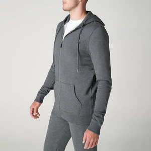 Sudadera con capucha de algodón premium con cremallera, 300-400 g/m², venta al por mayor del fabricante, transpirable, de secado rápido, OEM, marca privada - Product Image 5