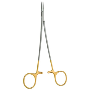 Porte-aiguilles Castroviejo manuels pour implants dentaires orthodontiques, 14-16 cm, têtes droites et courbées, pinces chirurgicales, instrument - Product Image 1