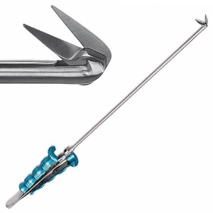 Tijeras MIS Premium 125 °   Cuchillas Anguladas, Eje de 5 mm, Longitud de Trabajo de 25 cm, Longitud Total de 35.5 cm, Mango Redondo Ajustable – ZETOMEDPRO - Product Image 1