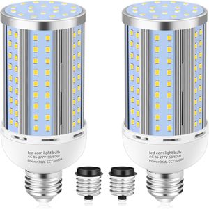 Confezione da 2 Lampadine LED a Pannocchia da 36W Senza Ventola, Equivalente a 320 Watt, Attacco E26/E39 Medio/Grande Mogul, Lampada LED COB 5000K Luce Diurna - Product Image 1