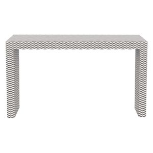 Elegante mesa consola con incrustaciones de hueso, mueble decorativo hecho a mano, gabinete de lujo para la entrada, para el interior de un hogar moderno. - Product Image 1