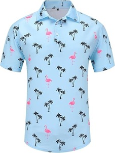 Camisas de Hombre de Alta Calidad, Nueva Moda 2025, Último Estilo, Manga Corta, 100% Poliéster, Transpirable, 180g, Casual, Verano, OEM - Product Image 5