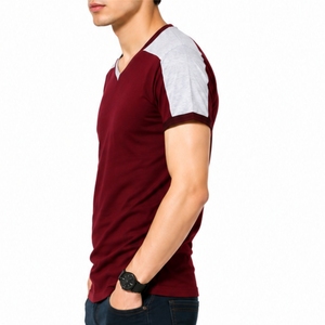 เสื้อยืดคอวีแขนตัดสีสำหรับผู้ชาย ทรงเข้ารูป น้ำหนักเบา เสื้อฤดูร้อน เนื้อผ้านุ่ม สวมใส่สบาย ระบายอากาศได้ดี เหมาะสำหรับใส่ทุกวัน - Product Image 3