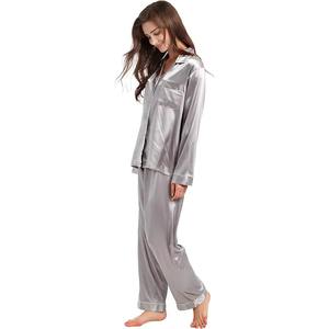 Conjunto de Pijama de Algodón de Alta Calidad para Mujer, 2 Piezas, Cuello en V, Cierre con Cordón, Ropa de Dormir Transpirable y Térmica con Tela Dobby - Product Image 4
