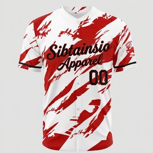 Maillots de baseball pour hommes grande taille, impression par sublimation de haute qualité, vierges, personnalisables, pour l'été, uniformes de baseball et softball en gros - Product Image 5