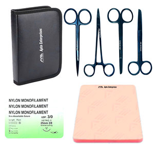 Kit de sutura de primeros auxilios más vendido, kit de instrumentos médicos quirúrgicos para la práctica de suturas quirúrgicas - Product Image 1