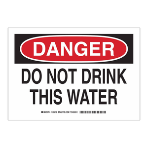 Panneau de signalisation routière réfléchissant « Danger : Ne pas boire cette eau » pour les zones de laboratoire et industrielles - Product Image 3