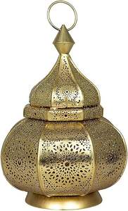 Faroles Marroquíes Elegantes de Metal y Vidrio con Lámpara de Farol y Portavelas Colgantes para Decoración del Hogar, Diwali, Eid, Navidad - Product Image 3