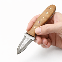 Couteau à huîtres en bois en gros avec étui, outils pour fruits de mer, ouvre-coquillages, accessoires de cuisine écologiques, compatibles micro-ondes