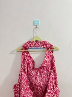 Robe courte en mousseline de soie à imprimé paisley rose pour femmes, style décontracté d'été, tissu en viscose et coton doux