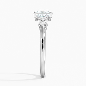 Bague BOJ 078 en argent 925, taille princesse, avec halo de pierres et griffes, solitaire diamant 2 carats, couleur D, VVS1, moissanite certifiée GRA, prix bas - Product Image 3