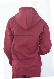Sweat-shirt à capuche surdimensionné personnalisé brodé pour femme, en molleton épais, fermeture éclair, couleur unie, 100 % coton, fabrication OEM/ODM, marque privée - Product Image 4