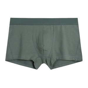 Calzoncillos bóxer para hombre, de corte medio, color liso, transpirables, de algodón y elastano, ropa interior de punto de alta calidad, con logo personalizado. - Product Image 6