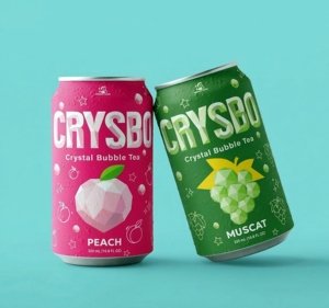 Thé Boba RTD aux saveurs de raisin/pêche/fruits de la passion en canette de 320 ml, OEM, vente en gros de thé à bulles - Product Image 1