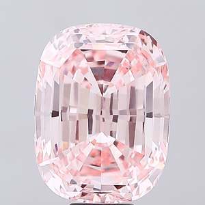 <b>Cushion</b> Step Cut 12.14CT Fancy Intense Pink VVS2 Lab Grown Diamond | Large Pink Diamond Rare Luxury <b>Statement</b> Center Stone - Product Image 3