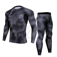 Ensemble 2 pièces de maillots de compression d'été pour hommes de haute qualité, respirants, avec logo frontal, très élastiques et extensibles dans les quatre sens, vente en gros