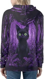 Sudadera con Capucha Transpirable de Forro Polar para Mujer ROMEO INDUSTRY, Diseño Frontal con Transferencia Térmica, Otoño/Invierno, Informal, 95% Poliéster, 5% Elastano, Tallas XS-5XL - Product Image 4