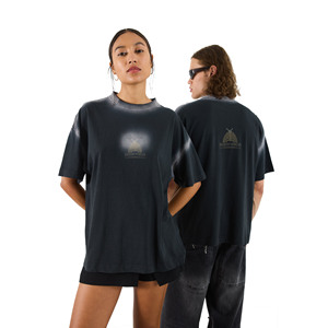 T-shirts surdimensionnés à manches courtes pour femmes, entièrement personnalisés, effet délavé, style streetwear, 100% coton, superbe effet soleil, unisexe - Product Image 1