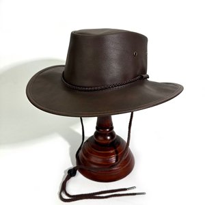 Leather Cowboy <b>Hat</b> High Quality American Export Style Western Travel <b>Summer</b> Casual Fashionable Soft Breathable Fabric - Product Image 1
