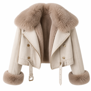 Custom Trending Bomber Canvas Jacket Hooded Collar Cuffs Belted Moto Style Eco-Friendly Waterproof Breathable <b>Winter</b> <b>Coat</b> - Product Image 1