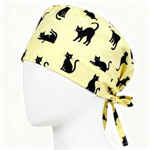 Cappelli da Lavoro Regolabili per Uniformi Mediche da Donna con Bottone e Fascia Elastica Antisudore, in Tessuto Intrecciato - Product Image 3