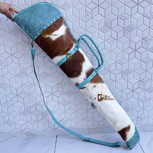 Nuevo Bolso de Hombro Elegante de Cuero con Piel de Vaca y Cuero Repujado Turquesa 2026 para Unisex - Product Image 1